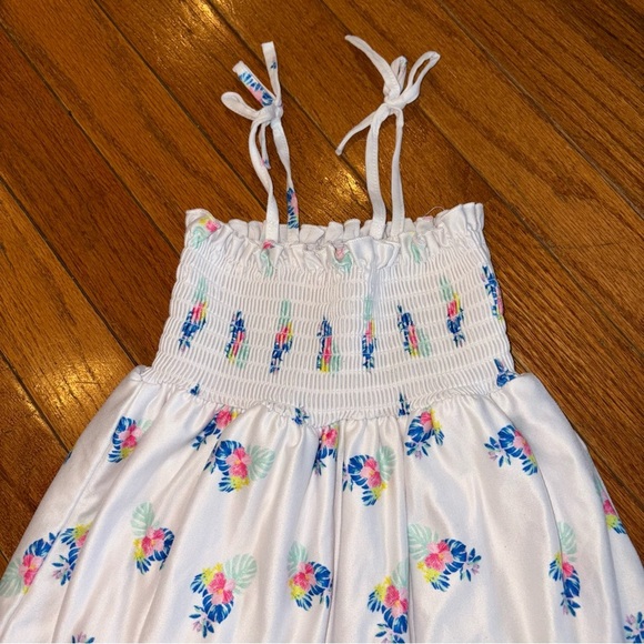 Tommy Bahama Toddler 2T Girls Smocked Hawaiian White Pull On Dress - Picture 2 of 6